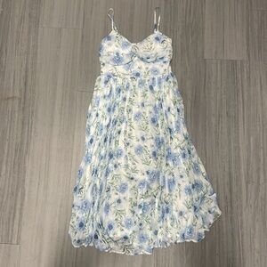 Francesca's Collections Blue and White Floral Dress